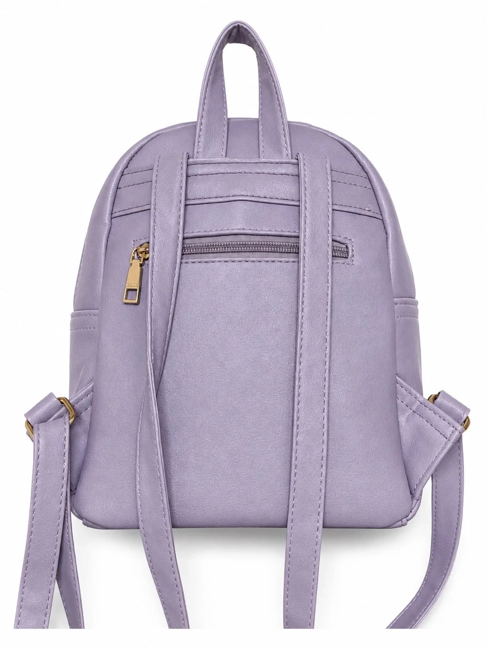 EUC KKXIU Lavender Purple Quilted Mini Backpack Gold Tone Hardware